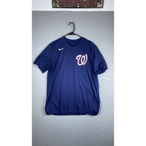 Washington Nationals Shirt Mens L Navy Blue MLB Baseball Nike Graphic Tee